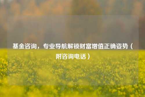 基金咨询,专业导航解锁财富增值正确姿势(附咨询 *** )