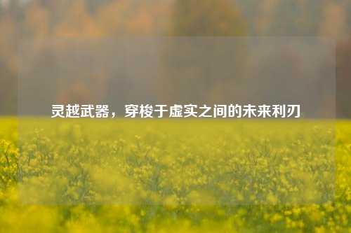 灵越武器,穿梭于虚实之间的未来利刃