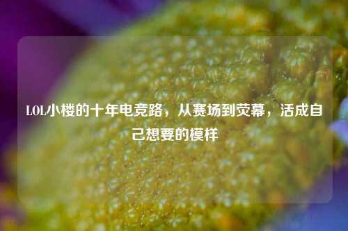 LOL小楼的十年电竞路,从赛场到荧幕,活成自己想要的模样