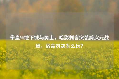拳皇VS地下城与勇士,暗影刺客突袭跨次元战场,宿命对决怎么玩?