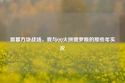 屏幕方块战场,我与 *** 火拼俄罗斯的那些年实况