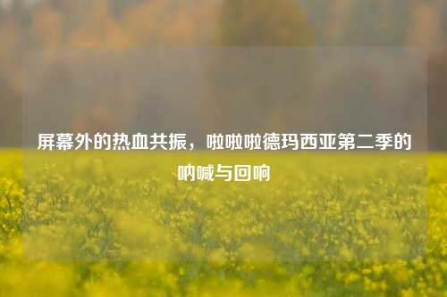 屏幕外的热血共振,啦啦啦德玛西亚第二季的呐喊与回响