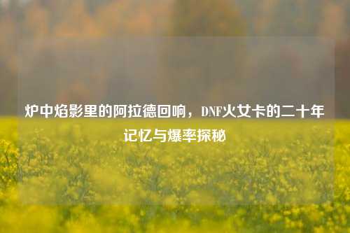 炉中焰影里的阿拉德回响,DNF火女卡的二十年记忆与爆率探秘