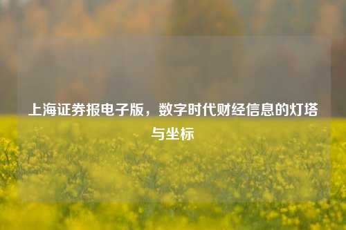 上海证券报电子版,数字时代财经信息的灯塔与坐标
