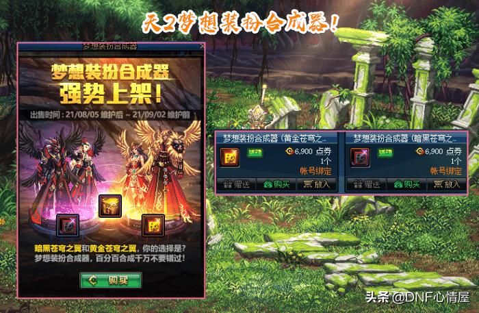 dnf梦想装扮合成器,DNF低级高级时装各部位价格